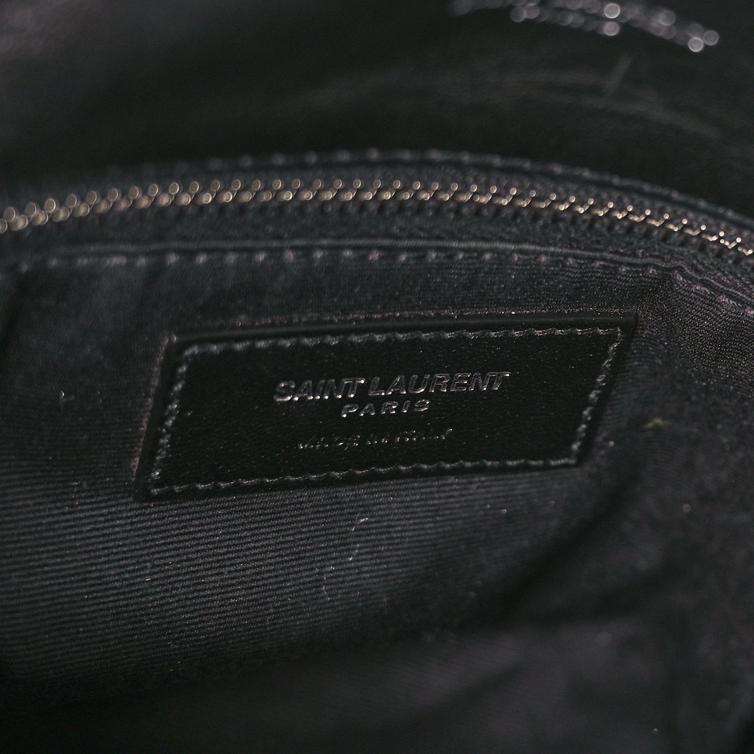 Saint Laurent Lambskin Quilted Toy Loulou Puffer Monogram Chain Satchel Black 5 of 10