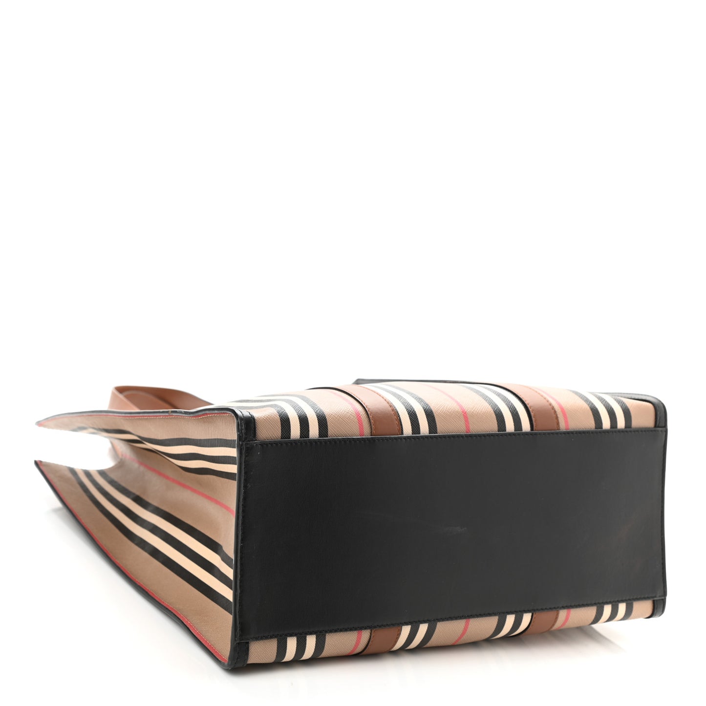 E-Canvas Stripe Book Tote Archive Beige