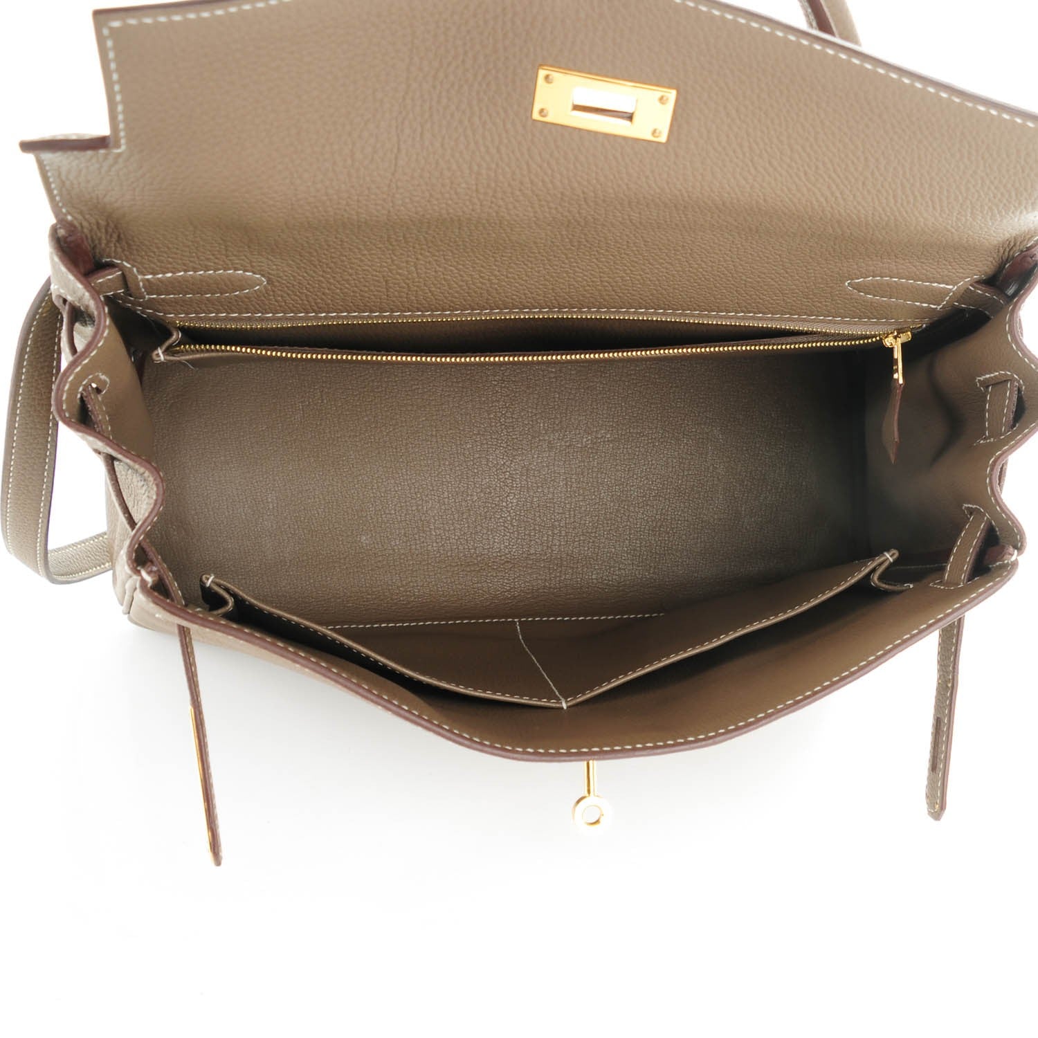 Hermes Togo Kelly Retourne 32 Etoupe 19 of 22