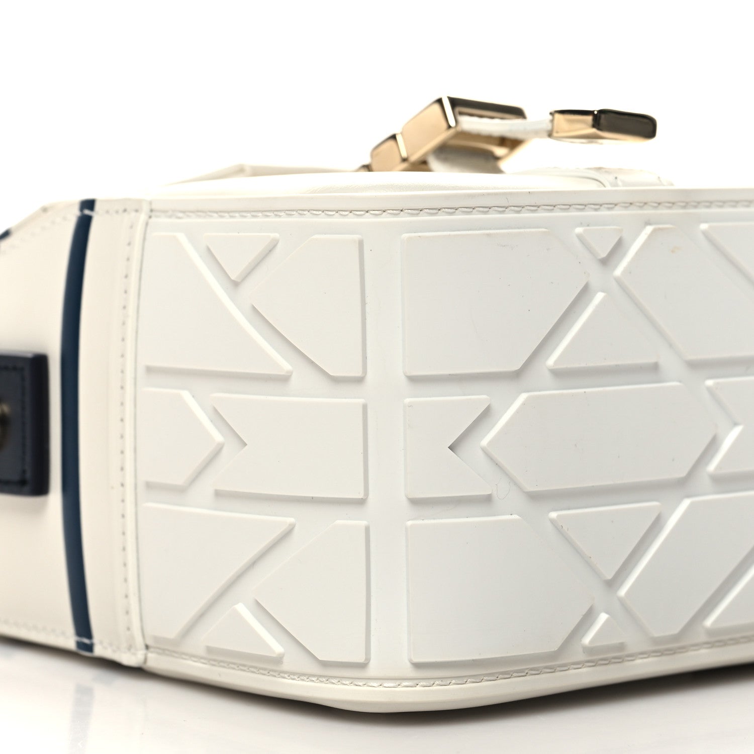 Christian Dior Smooth Calfskin Diorcamp Bag White Blue 9 of 11