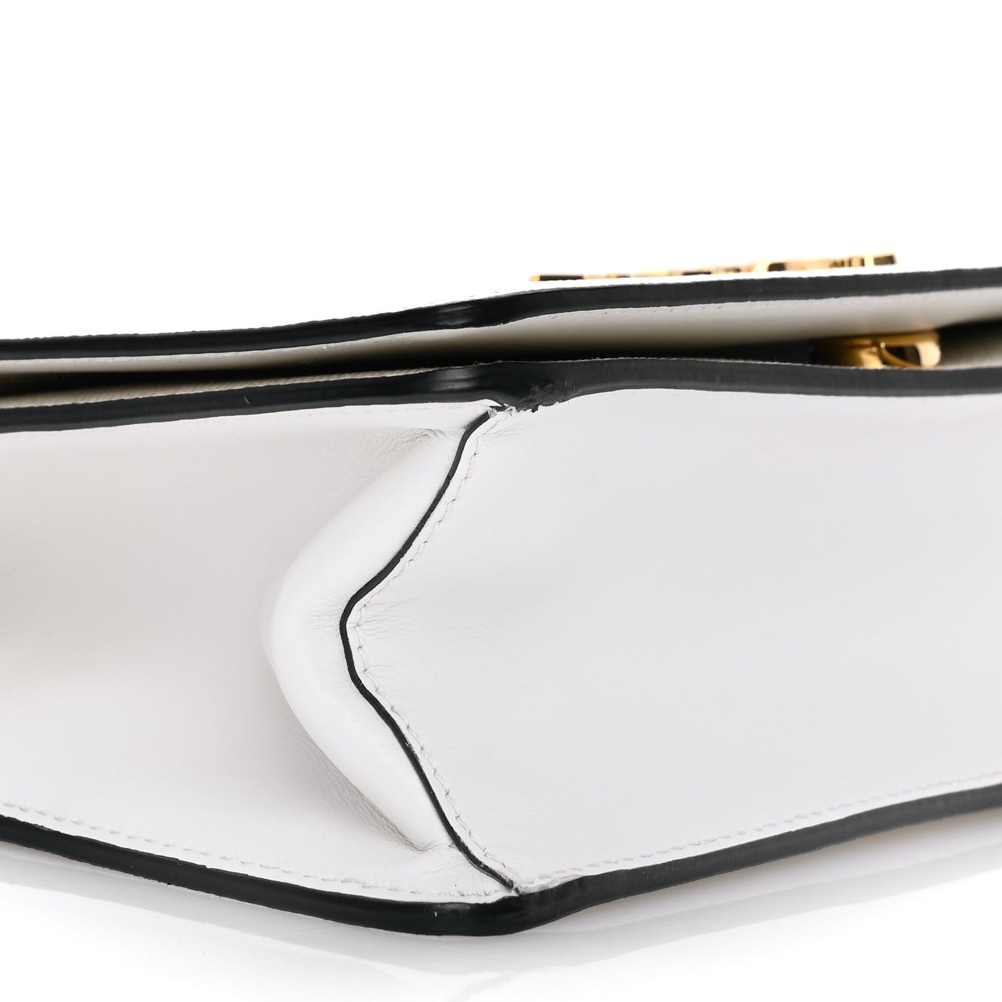 Saffiano Chain Shoulder Bag  White