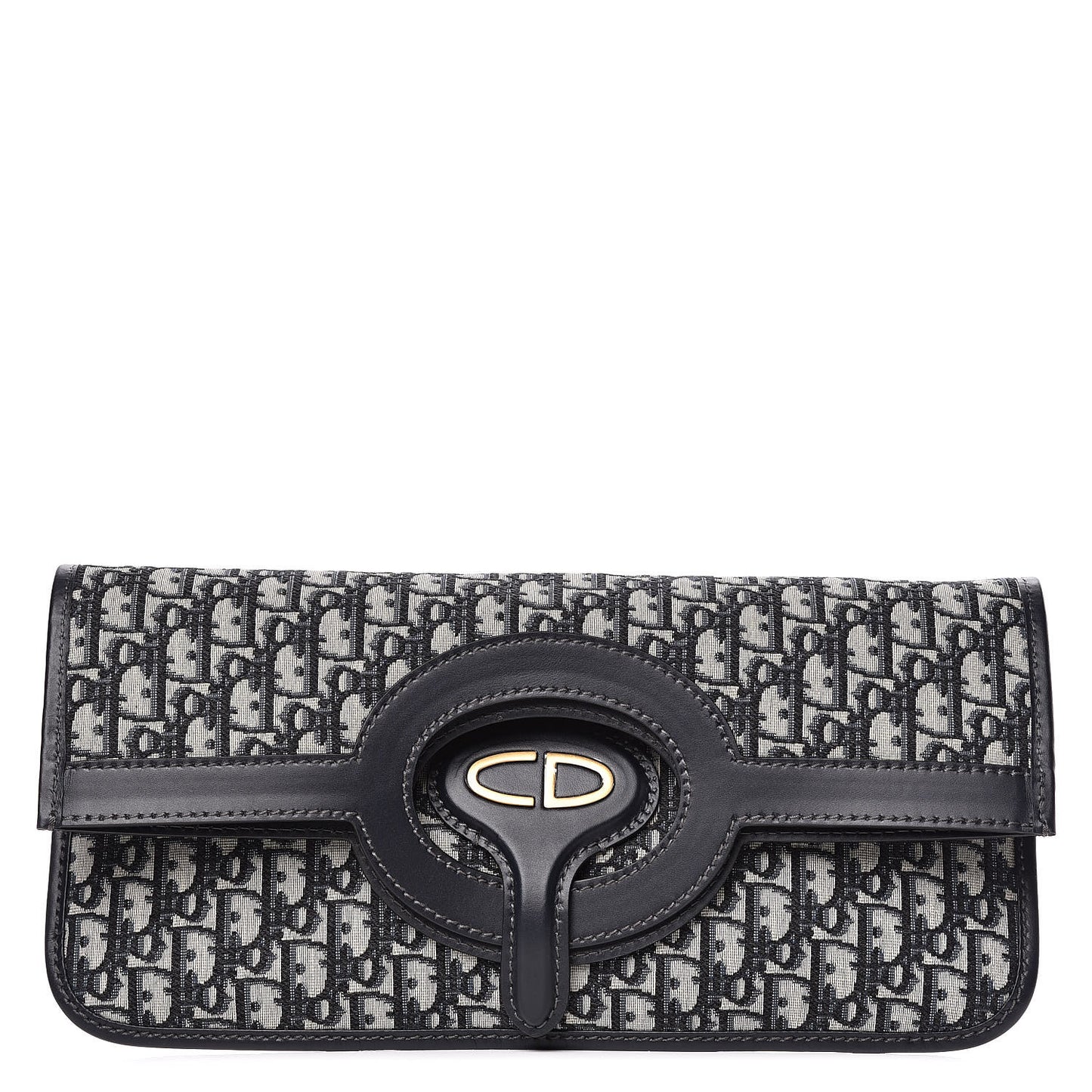 Oblique Fold Over Clutch Blue