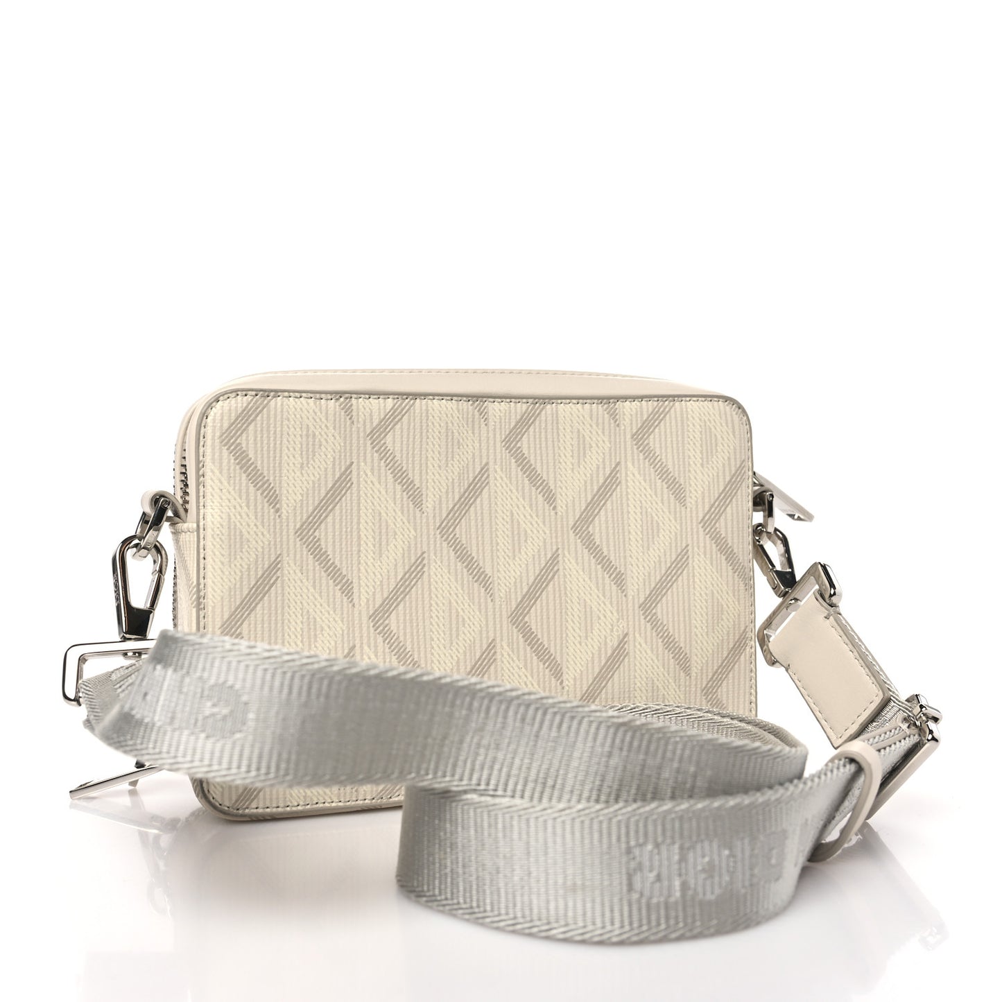 Coated Canvas CD Diamond Messenger Pouch Natural