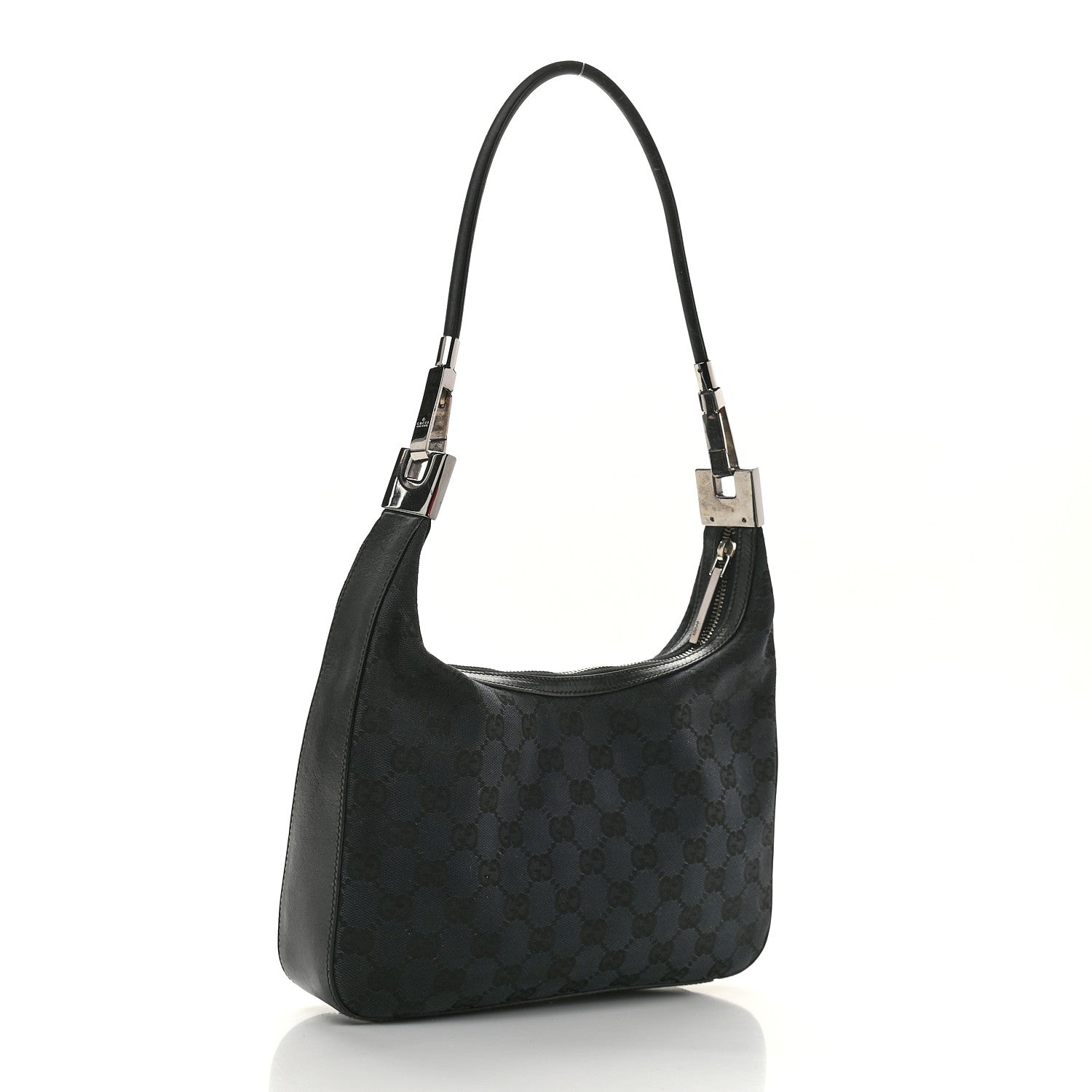 Gucci Monogram GG Small Clasp Hobo Black 3 of 10