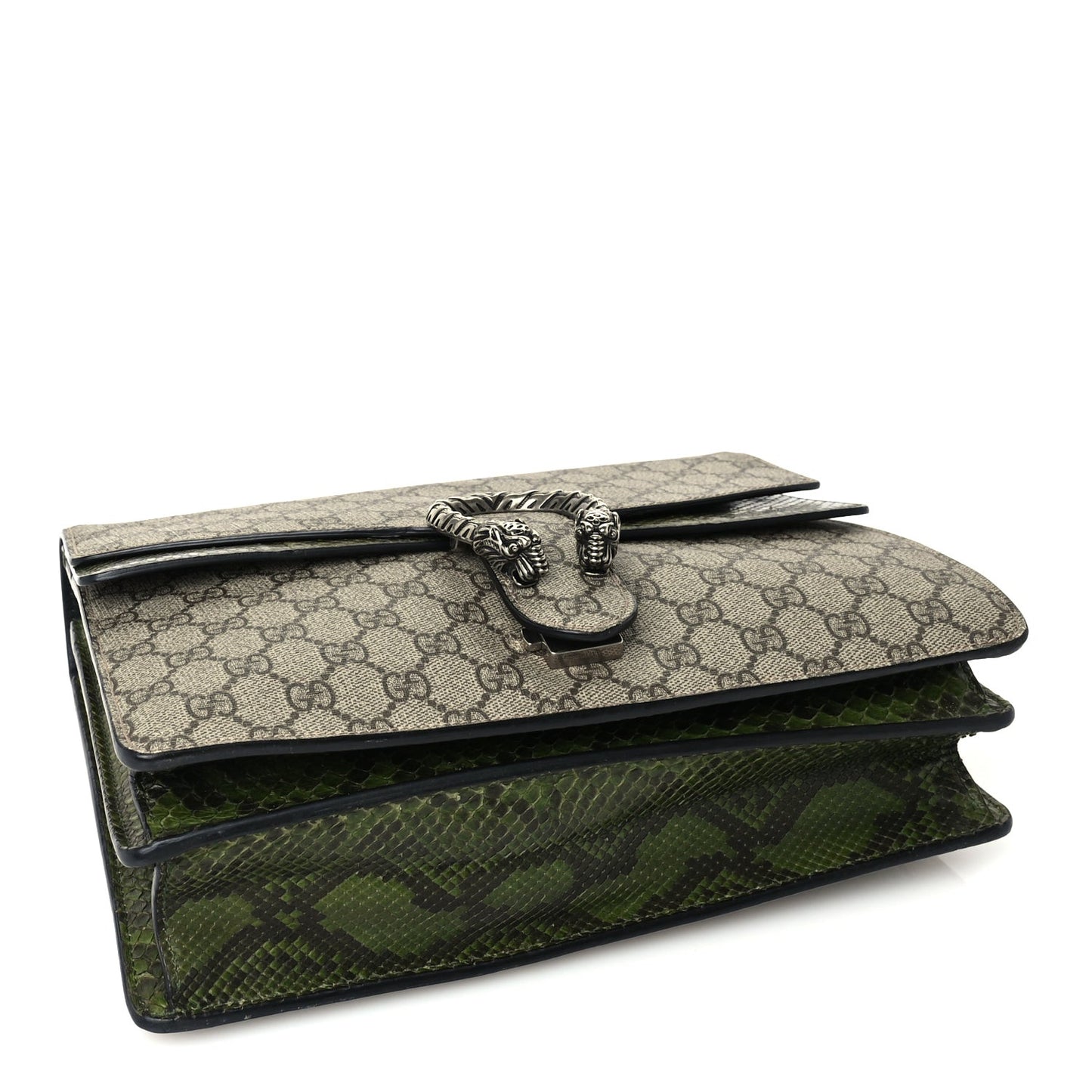 GG Supreme Monogram Snakeskin Medium Dionysus Shoulder Bag  Brown