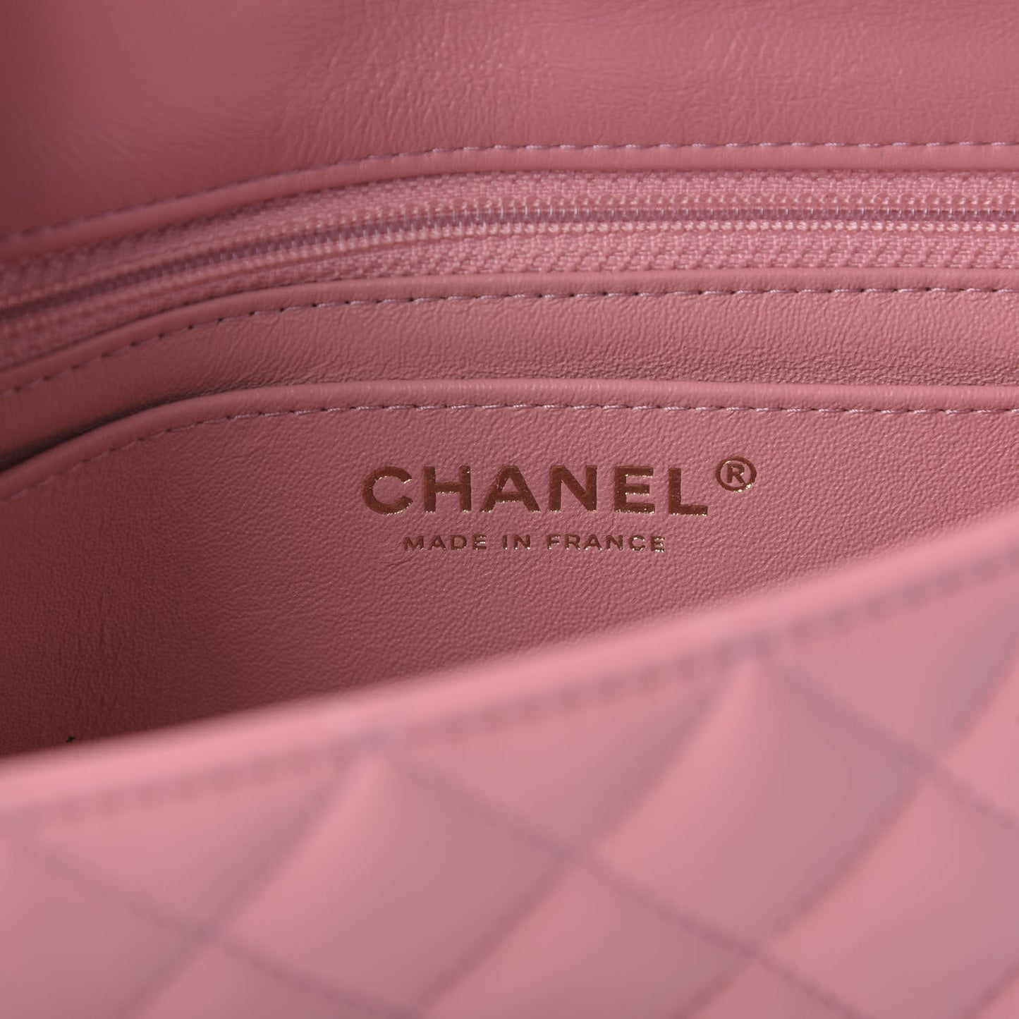 Lambskin Quilted Mini Rectangular Flap Pink