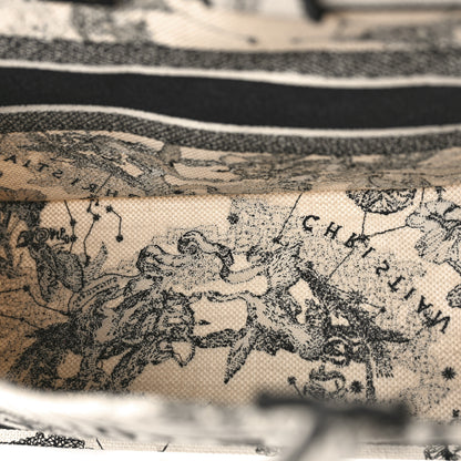 Christian Dior Canvas Embroidered Small Zodiac Toile De Jouy Book Tote Latte 5 of 10