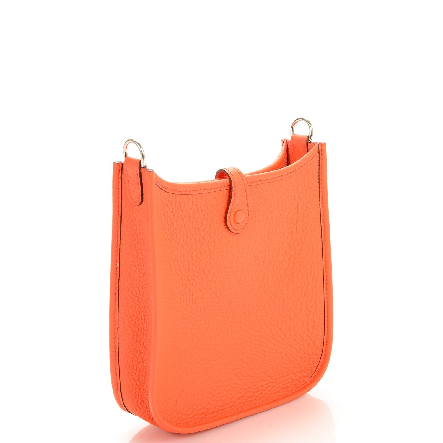 Hermes Taurillon Clemence Amazone Evelyne TPM Orange Poppy Saint Cyr 6 of 12