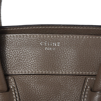 Celine Drummed Calfskin Mini Luggage Souris 7 of 8