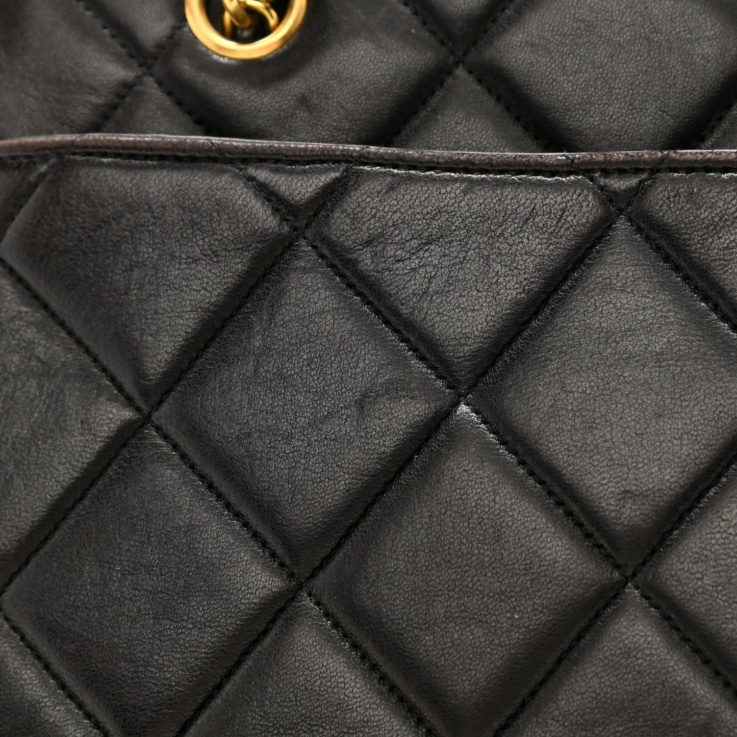 Lambskin Quilted Shoulder Bag Black
