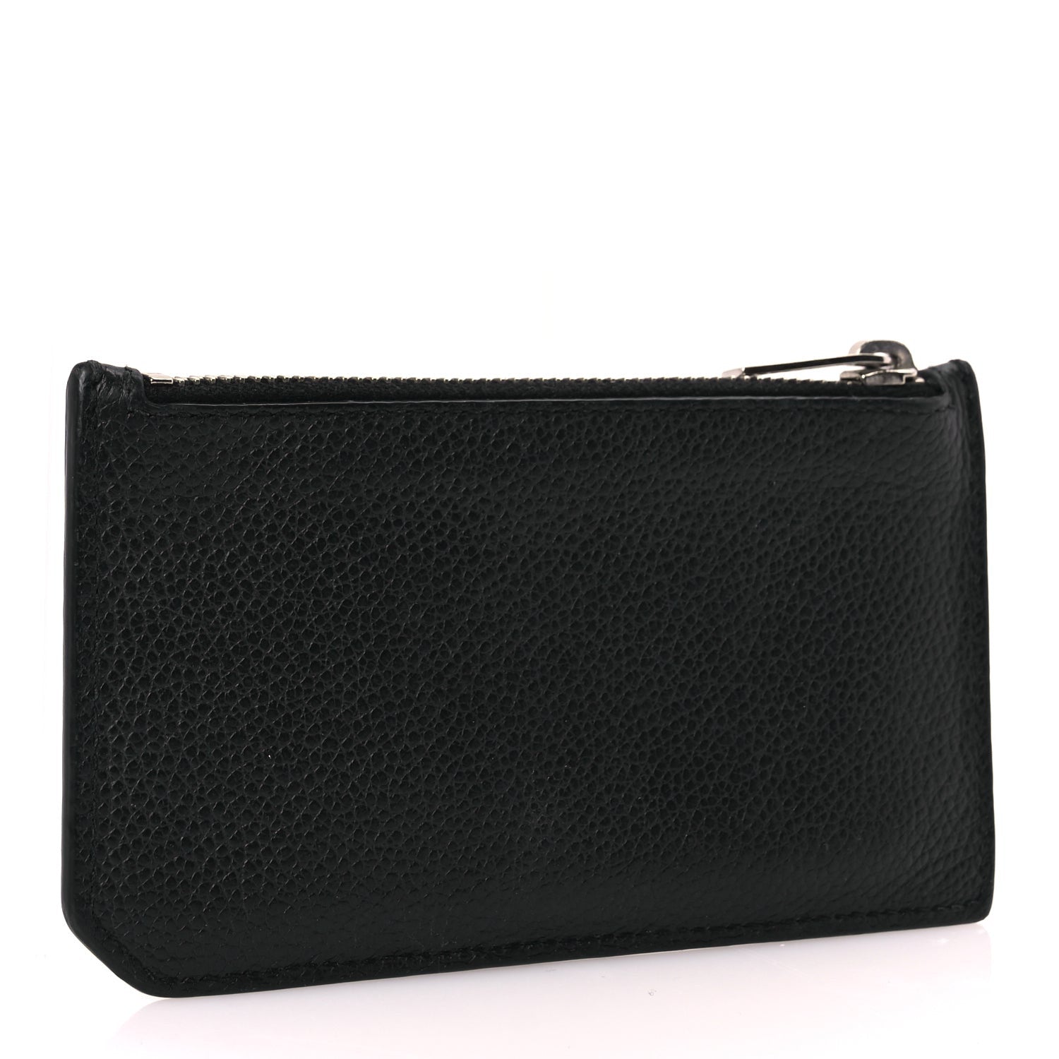 Saint Laurent Grained Calfskin 5 Fragments Zip Pouch Card Holder Black 3 of 8