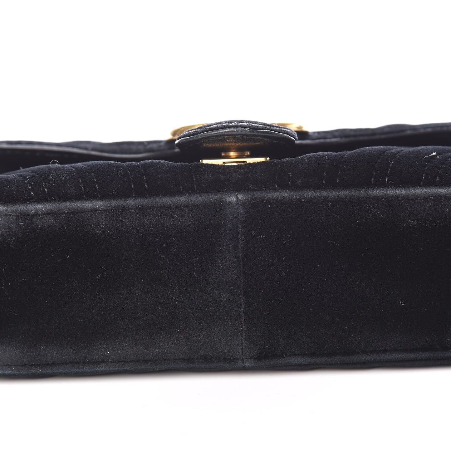 Velvet Matelasse Mini GG Marmont Shoulder Bag Black