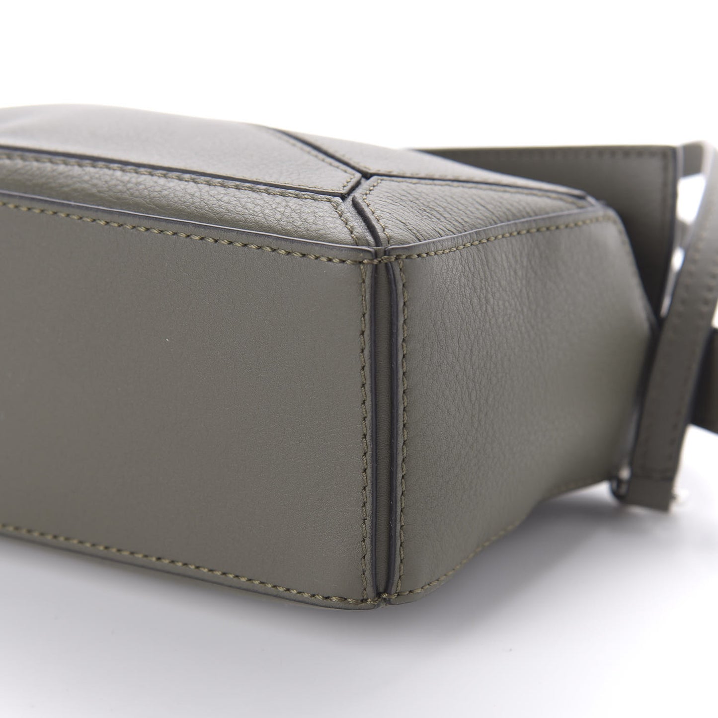 Calfskin Mini Puzzle Bag Khaki Green