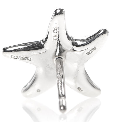 Tiffany Sterling Silver 12mm Elsa Peretti Starfish Earrings 4 of 6