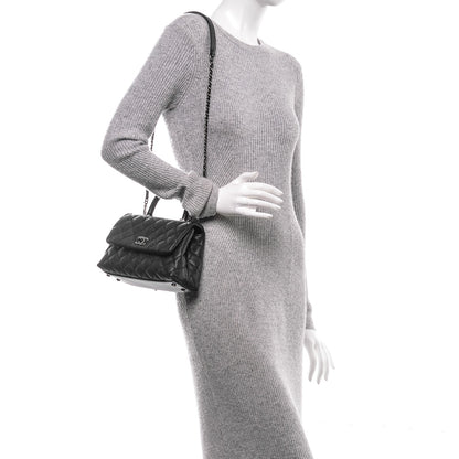 Chanel Caviar Lizard Quilted Mini Coco Handle Flap Black 2 of 9