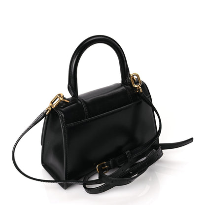Balenciaga Shiny Box Calfskin Hourglass Top Handle Bag XS Black 2 of 8