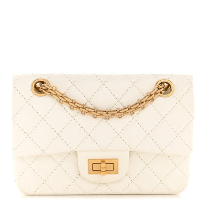 Chanel Aged Calfskin Quilted 2.55 Reissue Mini Flap White 1 of 14
