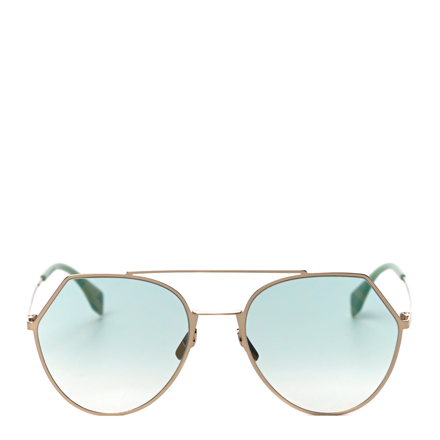 Fendi Metal Geometric Sunglasses FF 0194/S Green 4 of 8