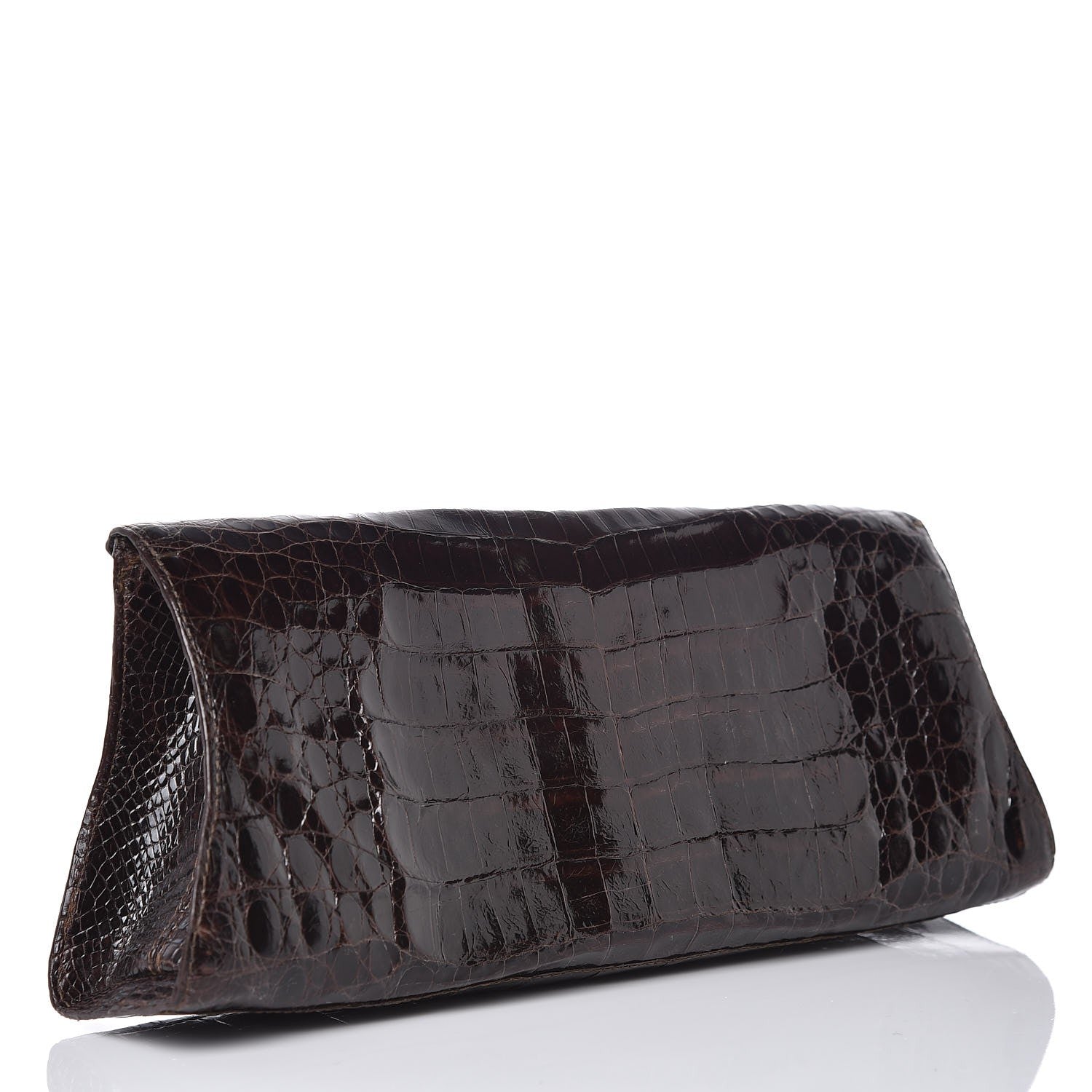 Nancy Gonzalez Crocodile Clutch Brown 3 of 8