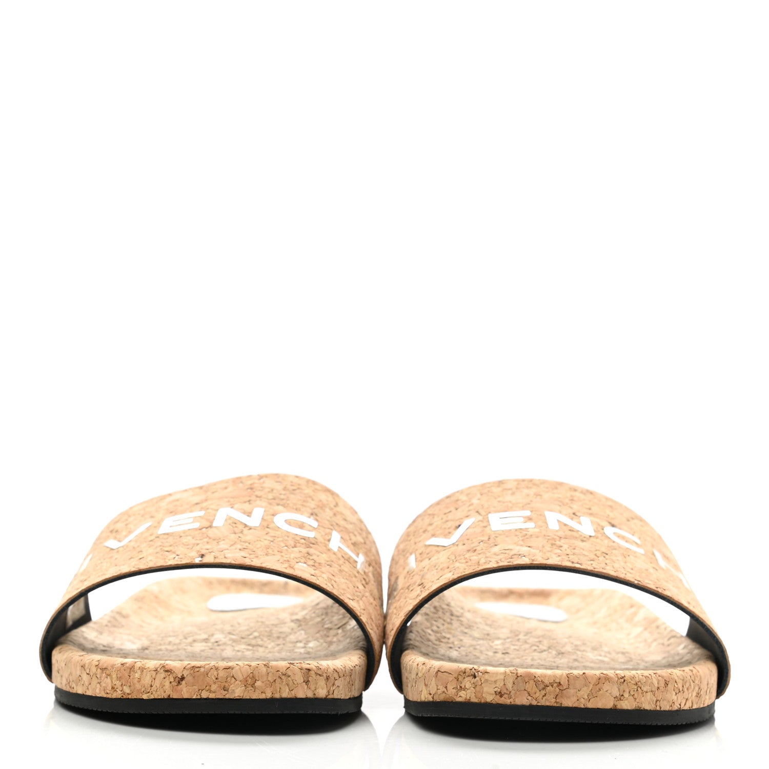 Givenchy Cork Logo Slide Sandals 37.5 Natural 2 of 9