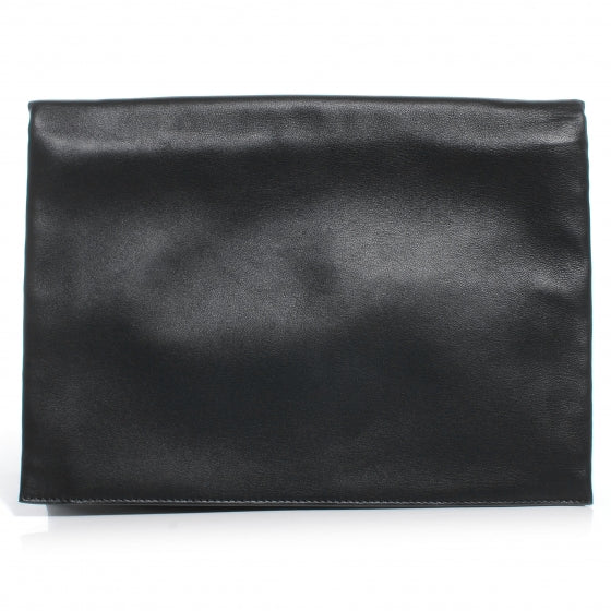 Celine Leather Roll Clutch Black 1 of 7