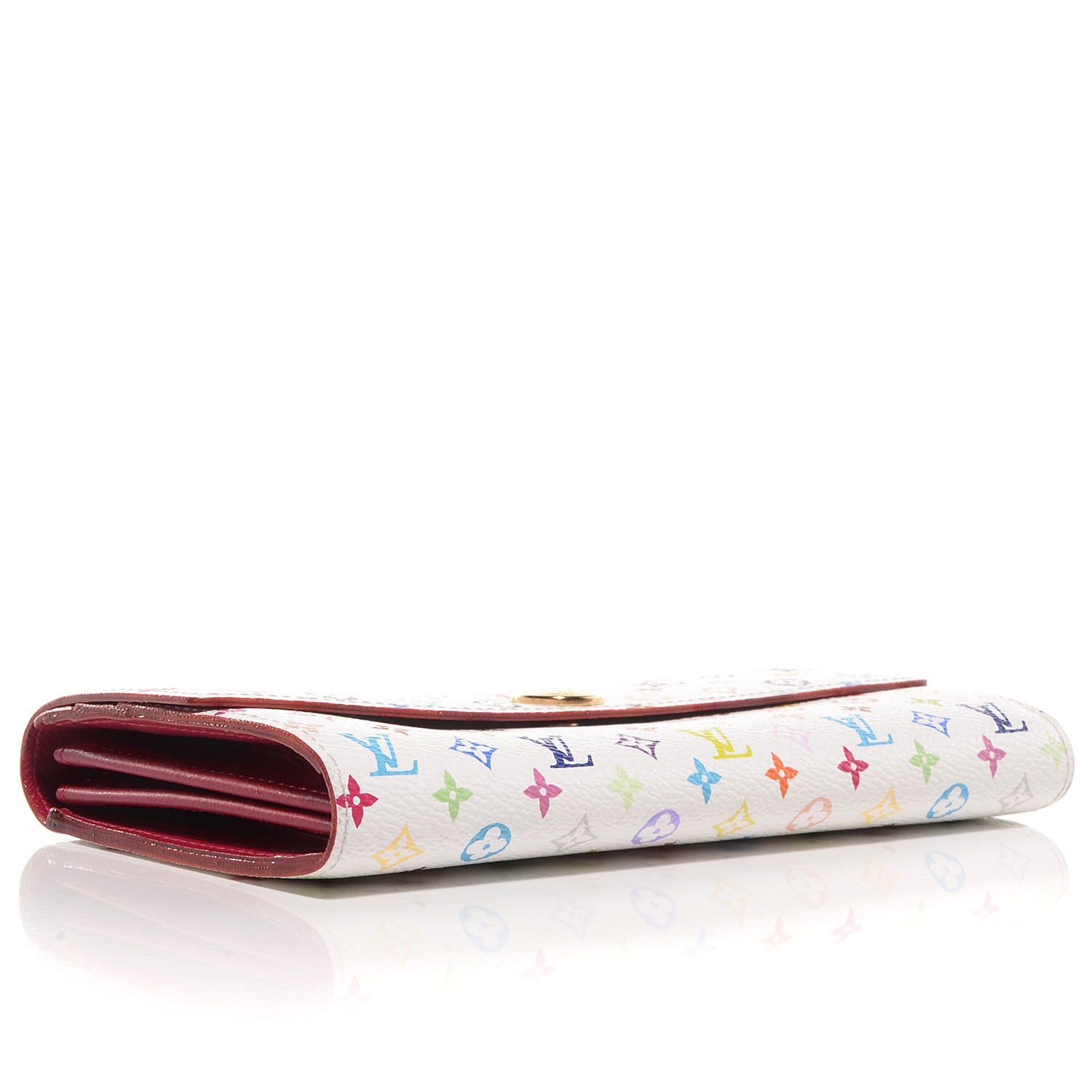 Louis Vuitton Monogram Multicolor Sarah Wallet White 4 of 7