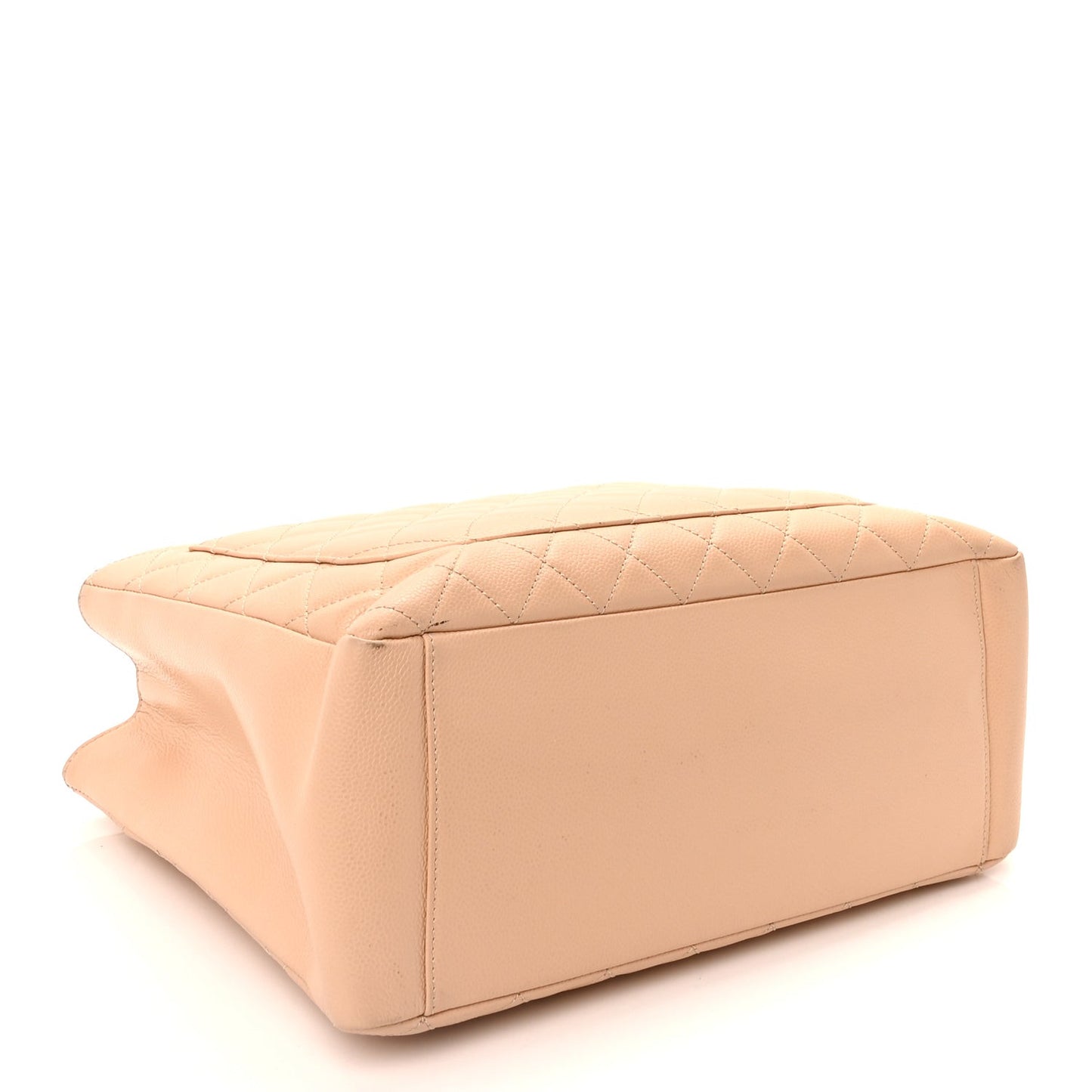 Caviar Quilted Grand Shopping Tote GST  Beige Clair