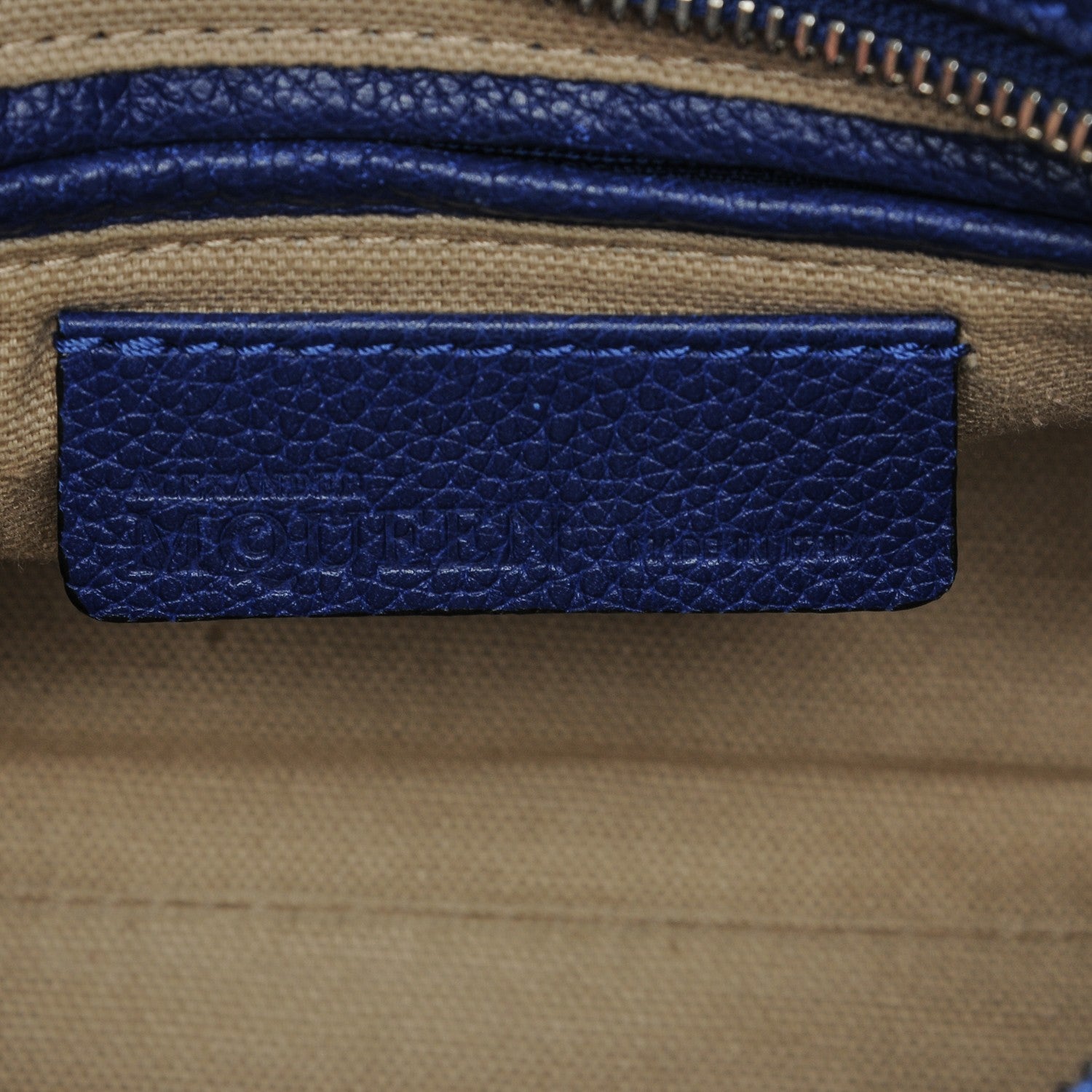 Alexander McQueen Pebbled Calfskin Mini Padlock Ultramarine 6 of 7