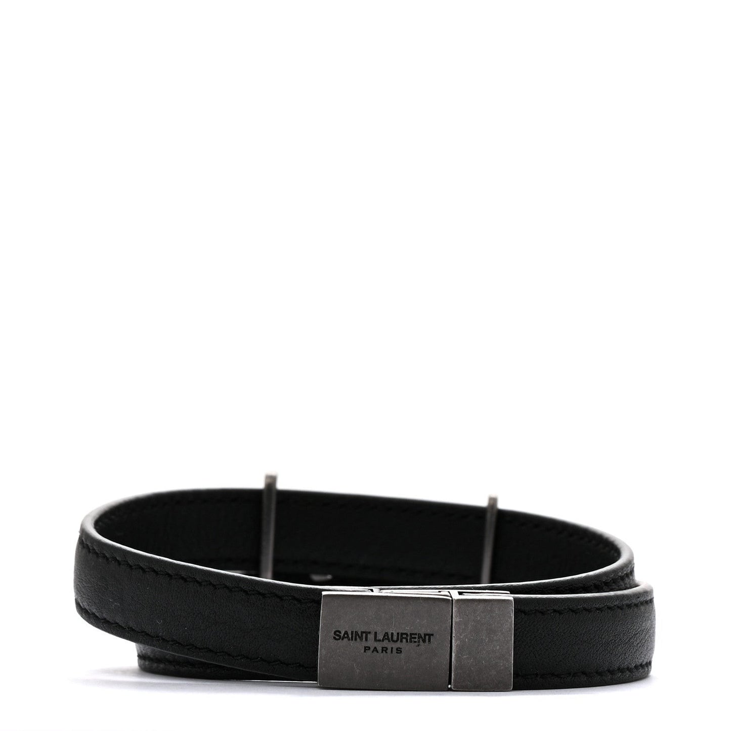 Calfskin Opyum Double Wrap Bracelet Black