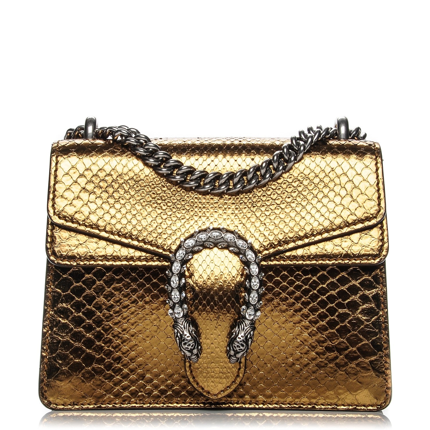 Gucci Python Mini Dionysus Shoulder Bag Gold 1 of 6