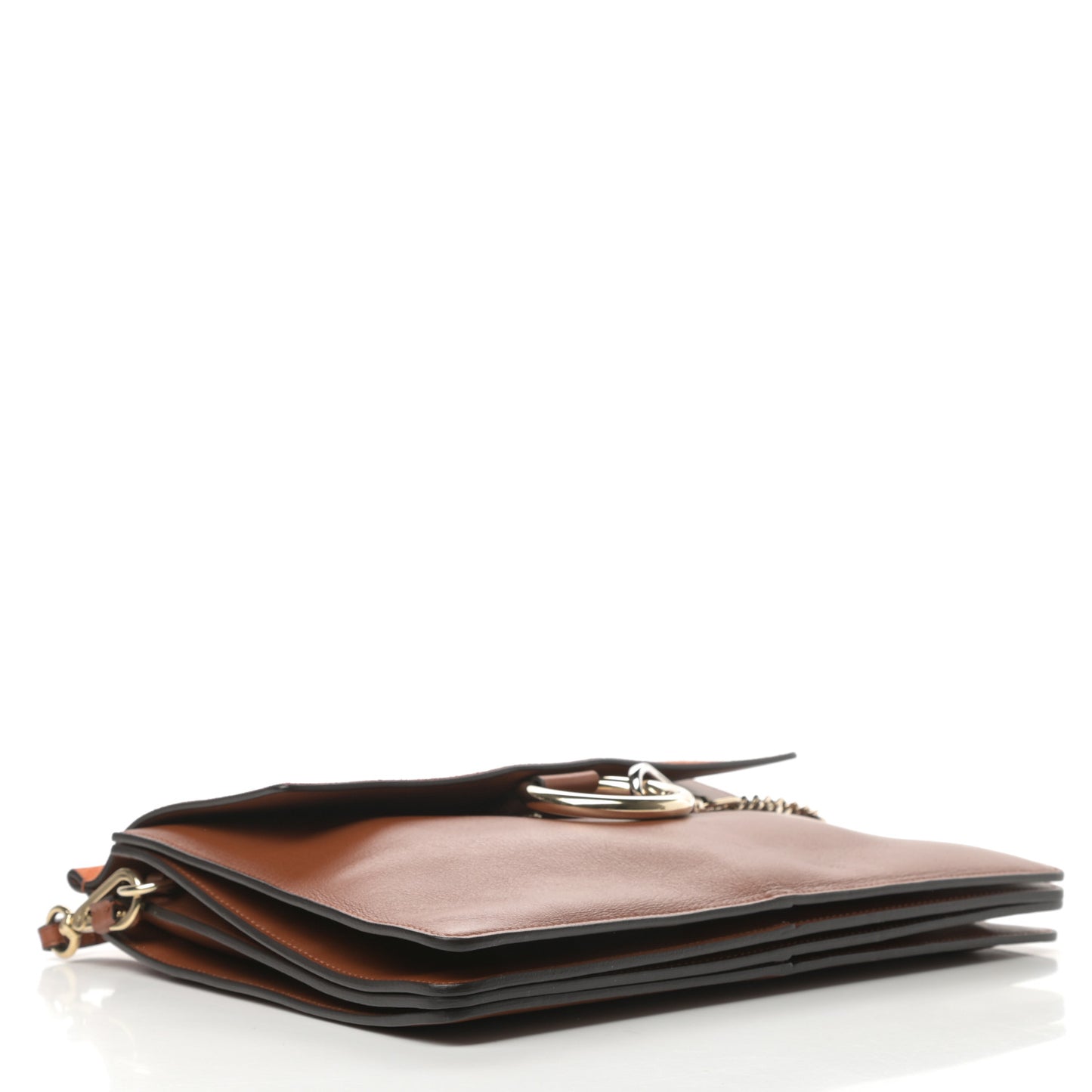 Suede Calfskin Medium Faye Shoulder Bag Tobacco