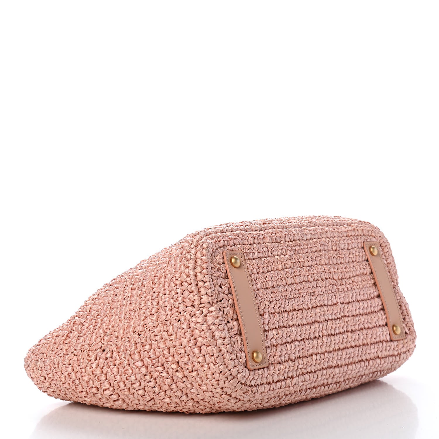 Chanel Straw Raffia Tote Pink 4 of 13