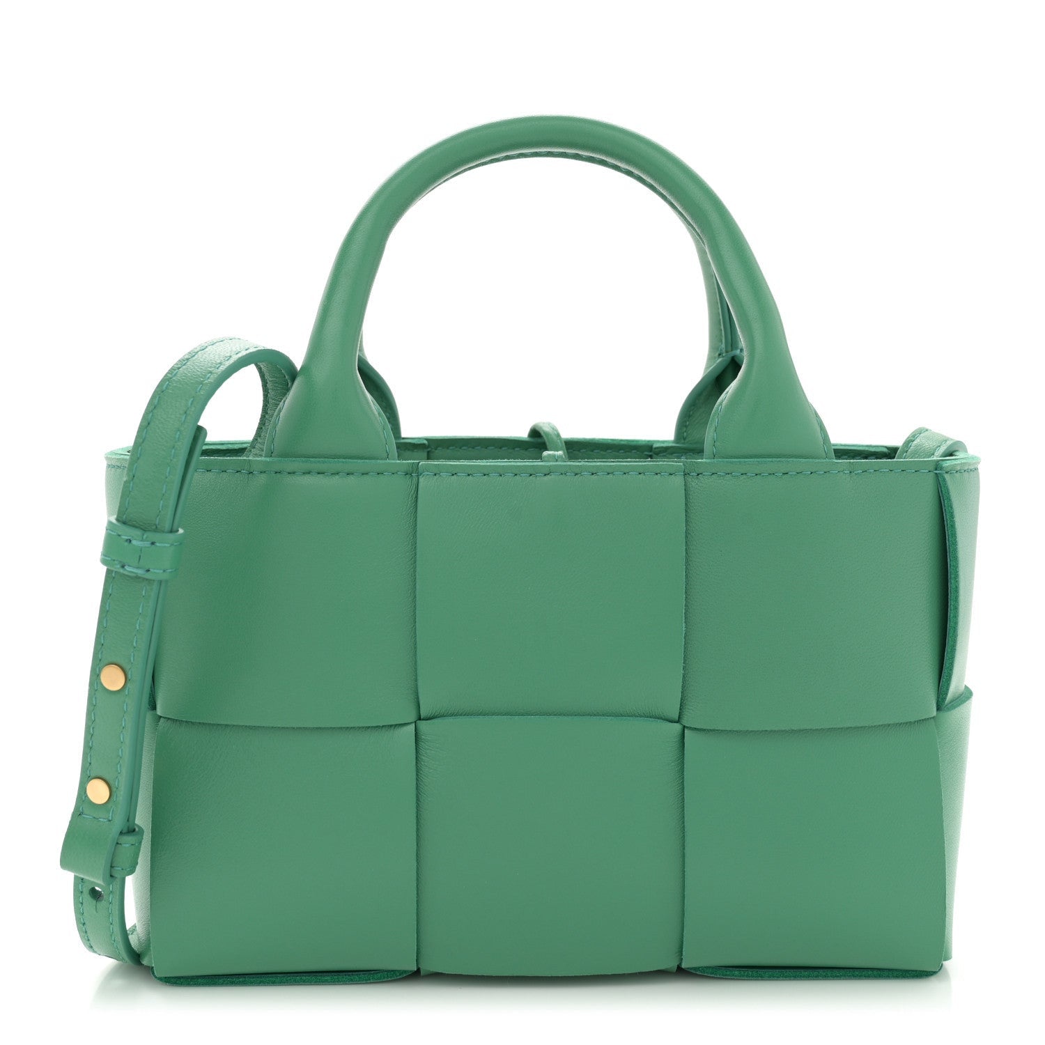 Bottega Veneta Nappa Maxi Intreccio Mini Arco Tote Green 1 of 7