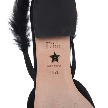Christian Dior Suede Feather Dior Ethnie Flats 35.5 Black 7 of 8