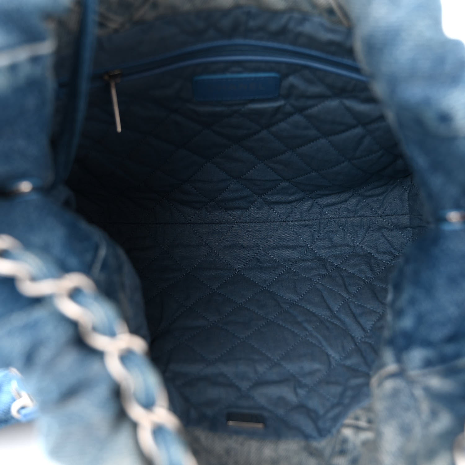 Chanel Denim Quilted Small Chanel 22 Blue 6 of 12