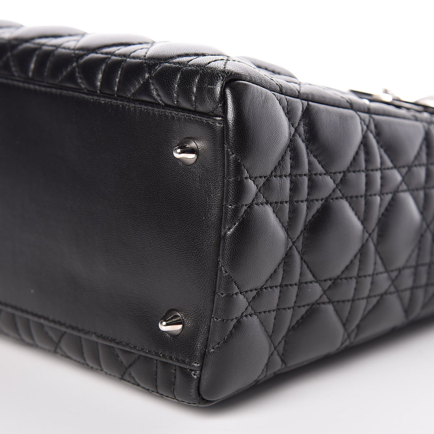 Lambskin Cannage Medium Lady Dior Black