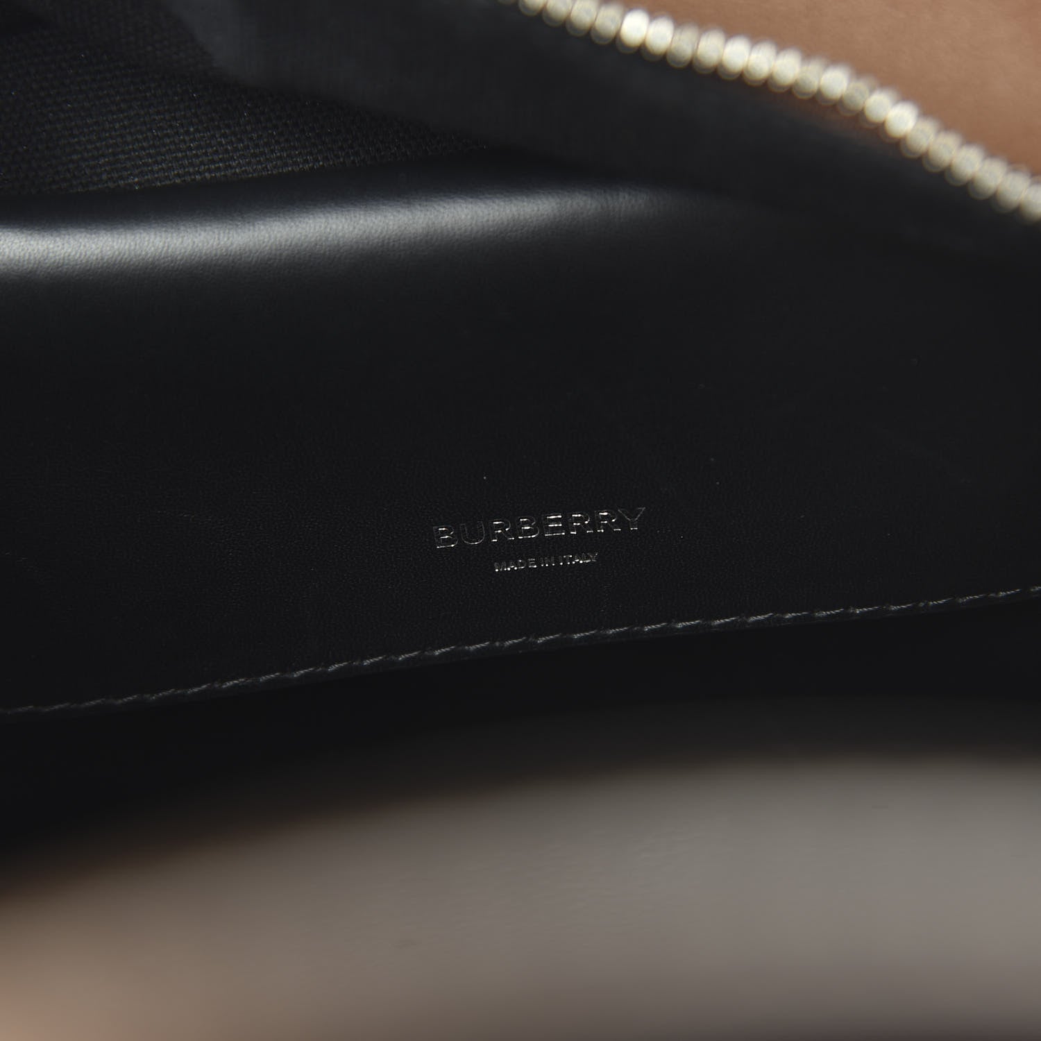 Burberry Smooth Calfskin Medium Cube Bowling Bag Malt Brown 8 of 9