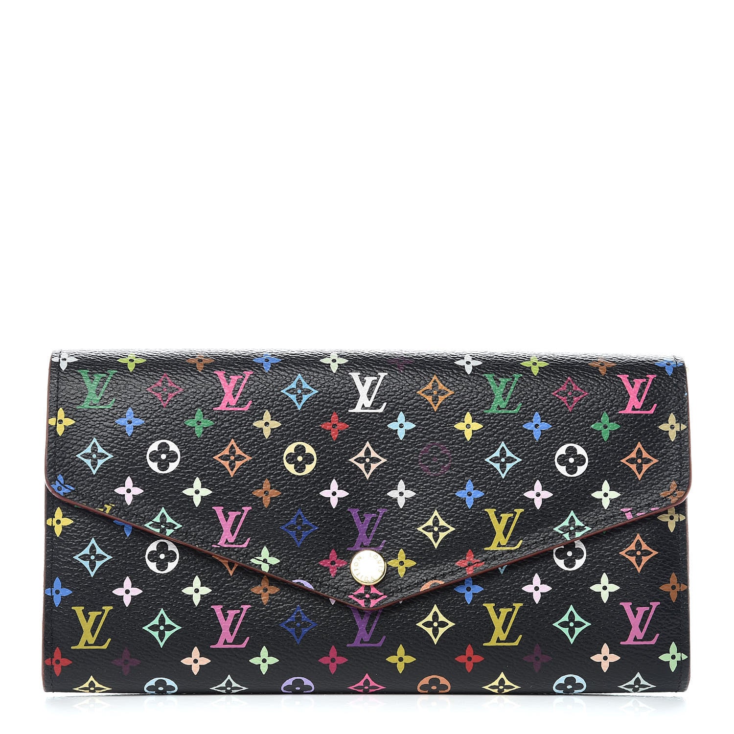 Louis Vuitton Monogram Multicolor Sarah Wallet NM Black Grenade 1 of 10