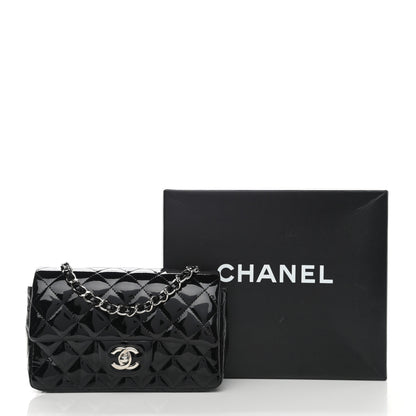 Chanel Patent Calfskin Quilted Mini Rectangular Flap Black 11 of 11