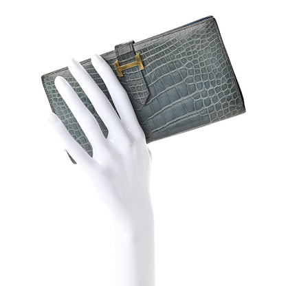 Hermes Matte Alligator Bearn Wallet 2 of 14