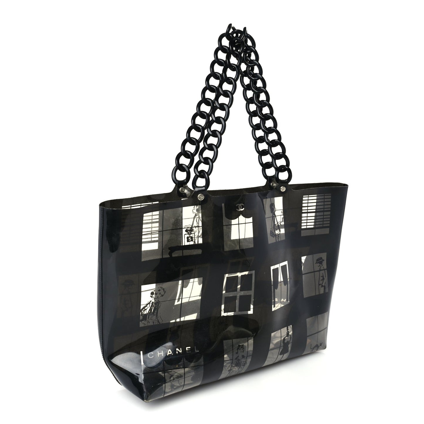 Vinyl Coco Window Tote Black