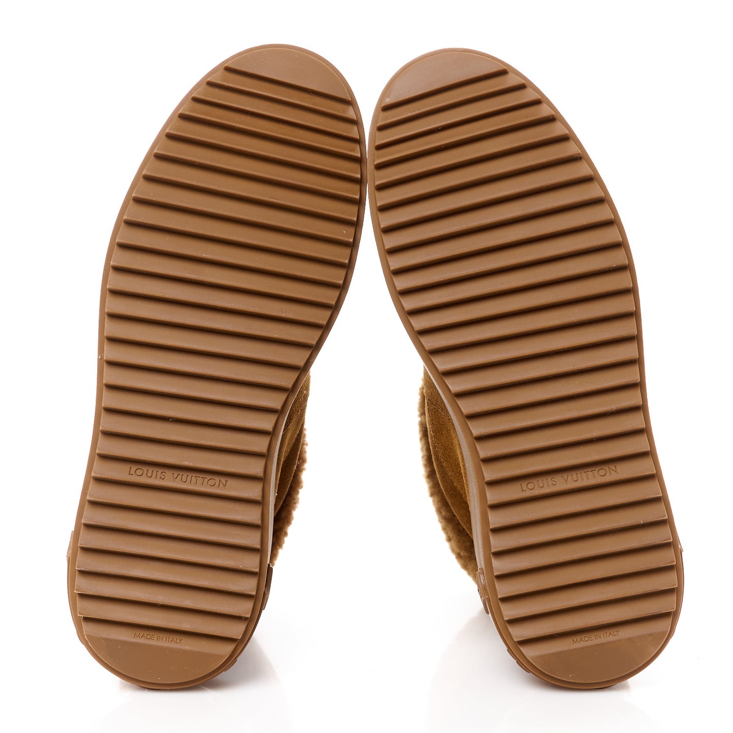 Suede Calfskin Shearling Snowdrop Flat Ankle Boot 37 Cognac