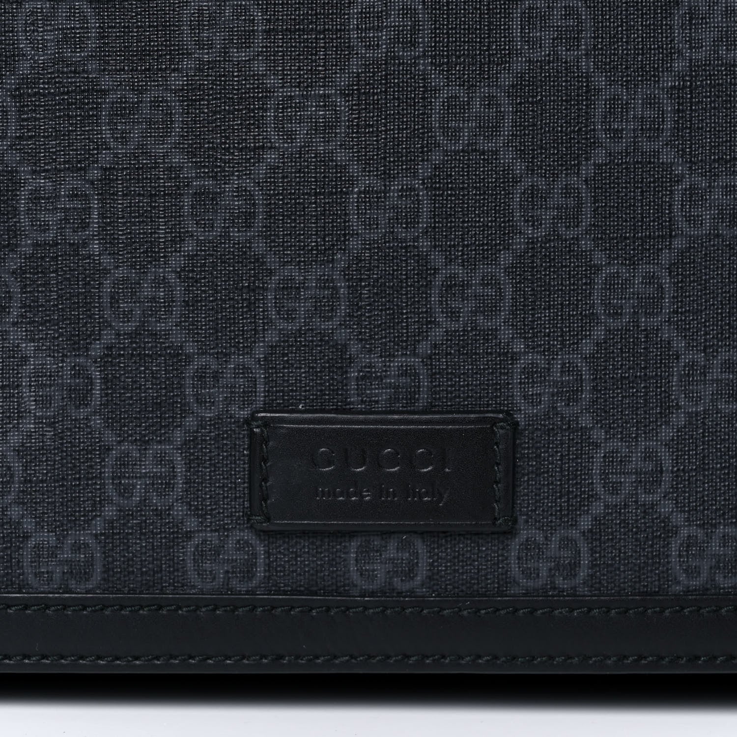 Gucci GG Supreme Monogram Web Flap Messenger Bag Black Grey 8 of 12