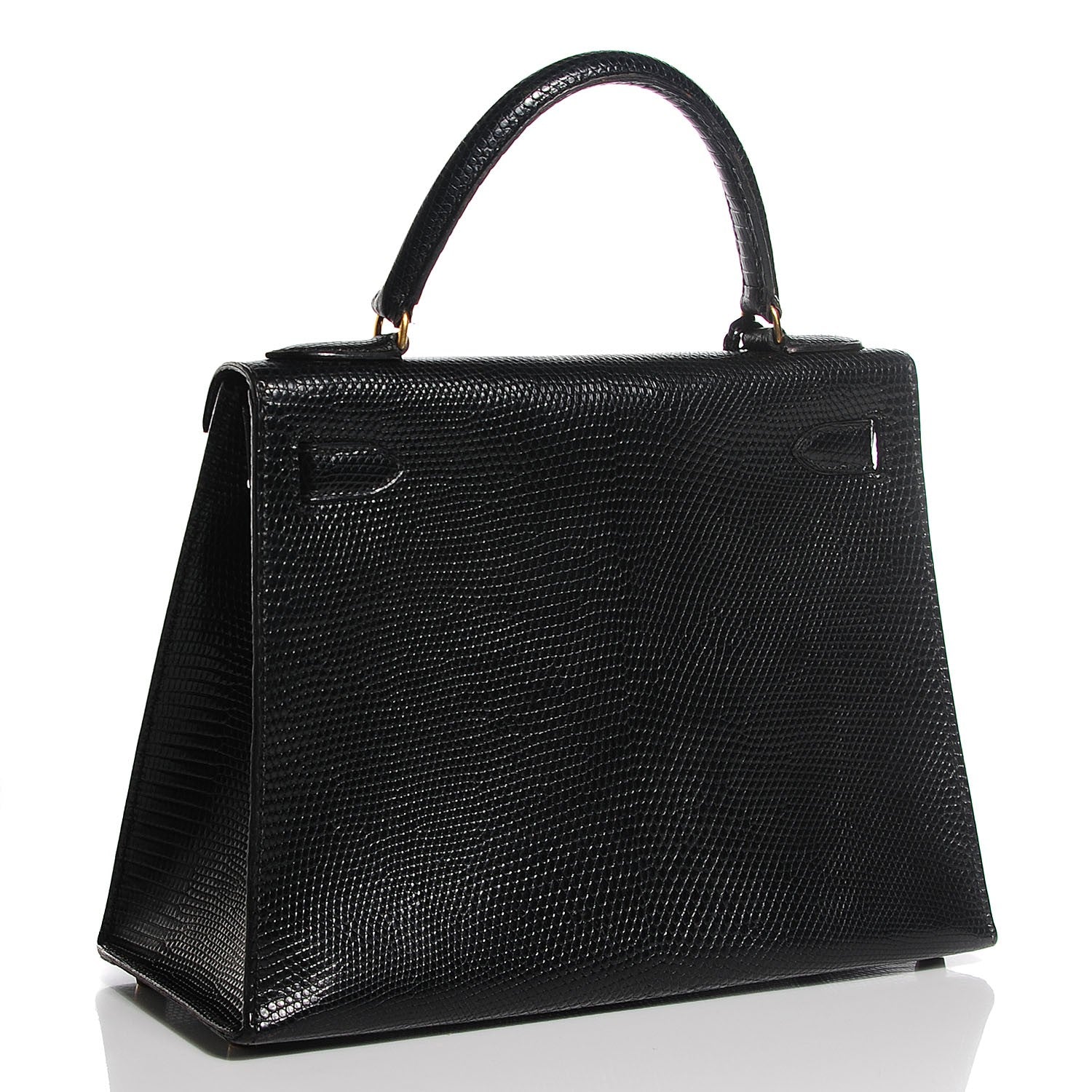 Hermes Lizard Kelly Sellier 28 Black 3 of 26