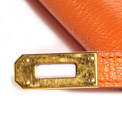 Hermes Chevre Mysore Kelly Longue Wallet Orange 13 of 18