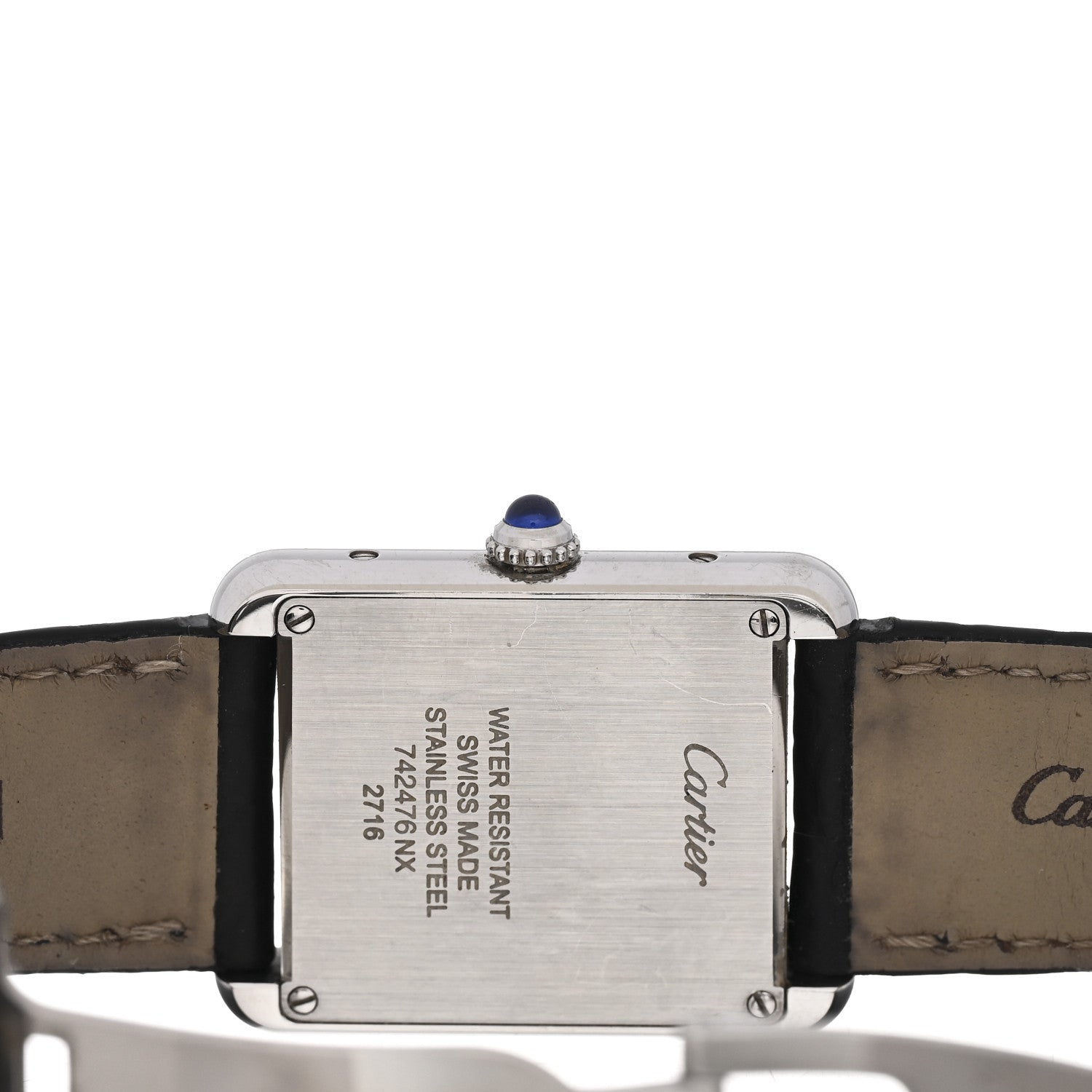 Cartier Stainless Steel Alligator 24mm Tank Solo Quartz Watch 4 of 4