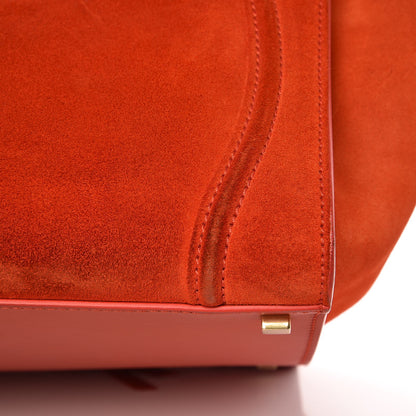 Celine Nubuck Medium Phantom Luggage Bright Orange 11 of 12