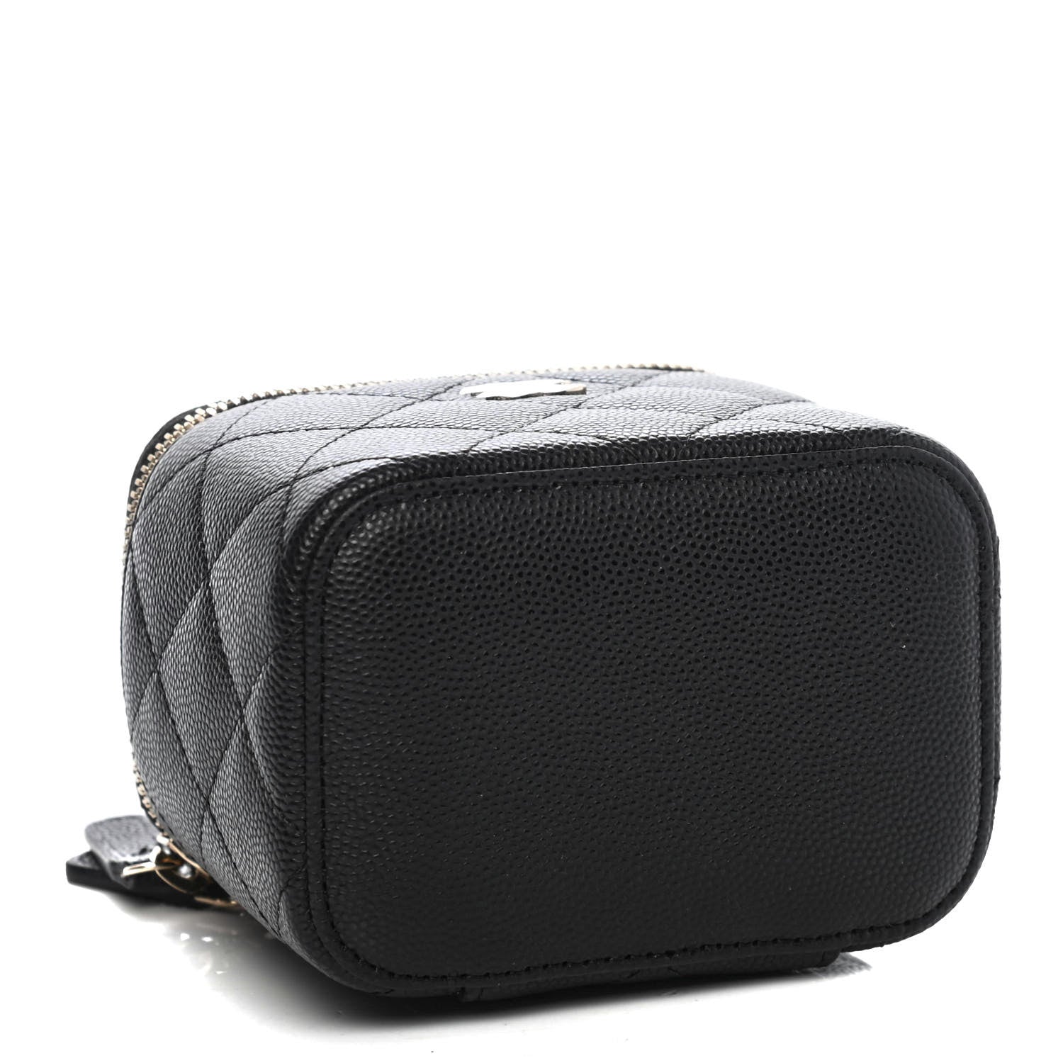 Chanel Caviar Quilted Mini Vanity Case With Chain Black 3 of 4