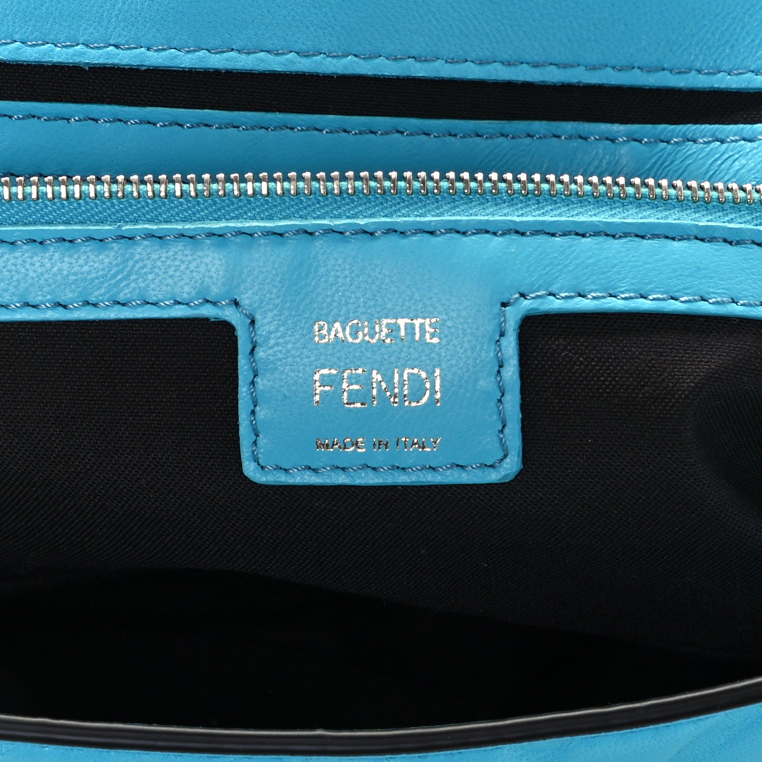 Fendi Nappa FF 1974 Embossed Baguette Pool 6 of 11