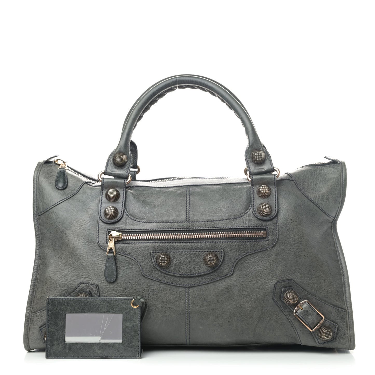 Agneau Giant 21 Rose Gold Hardware Work Anthracite